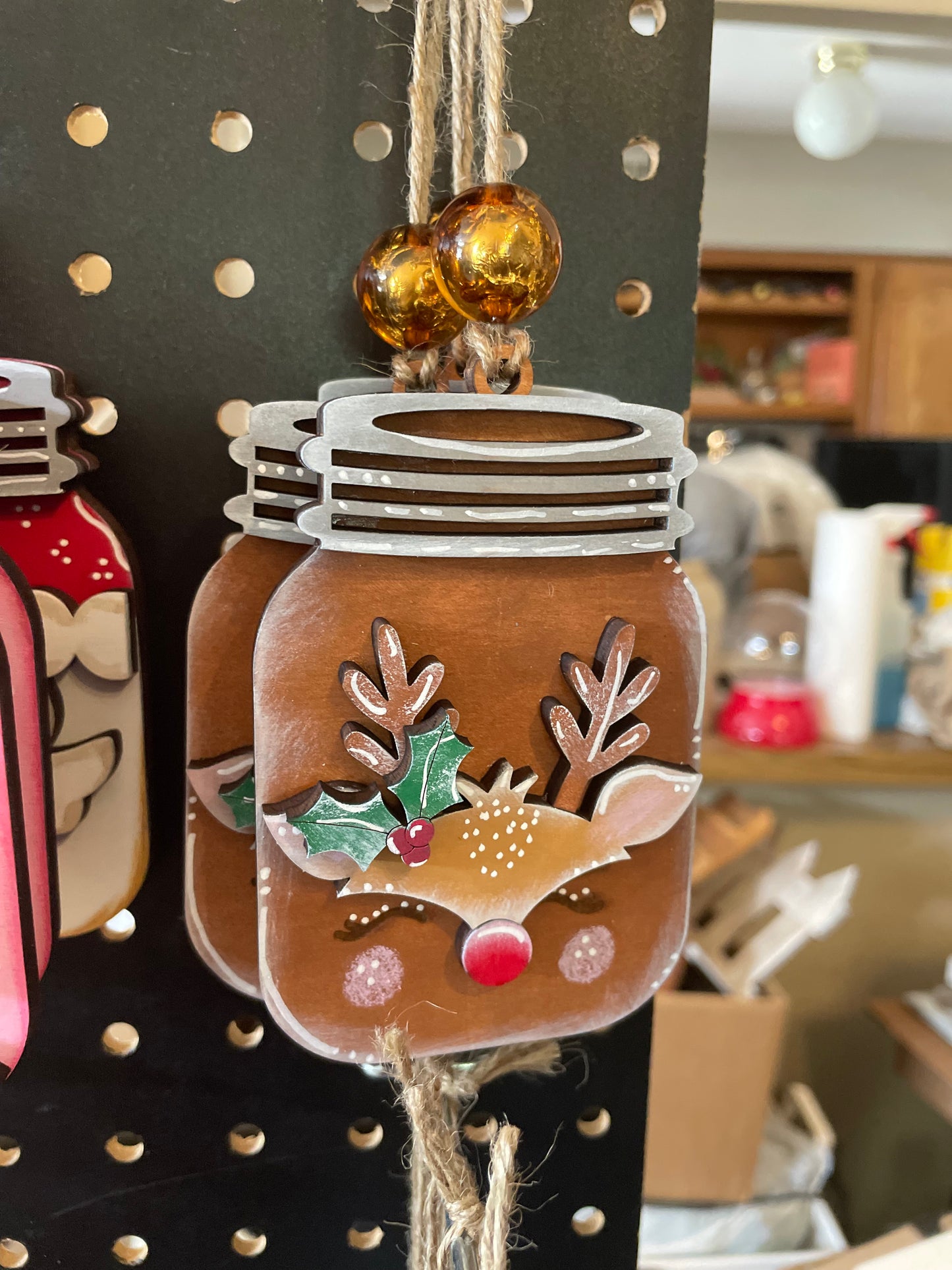 Jar Style Ornament- Reindeer
