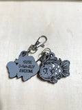 Pun-ny Keychains and Backpack Clips