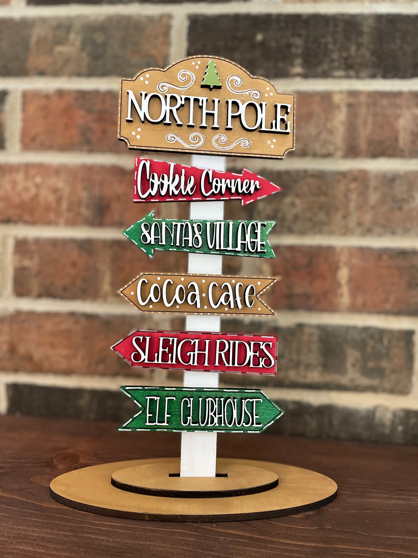 North Pole Directional Sign