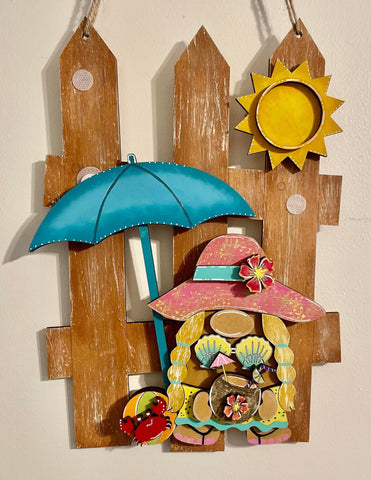 Interchangeable Fence Set- Summer Girl Gnome
