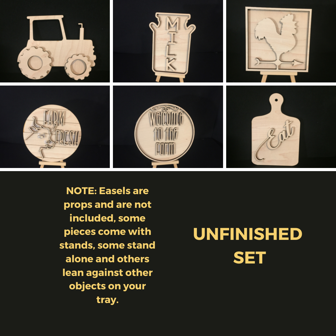 Tiered Tray Set- Farm