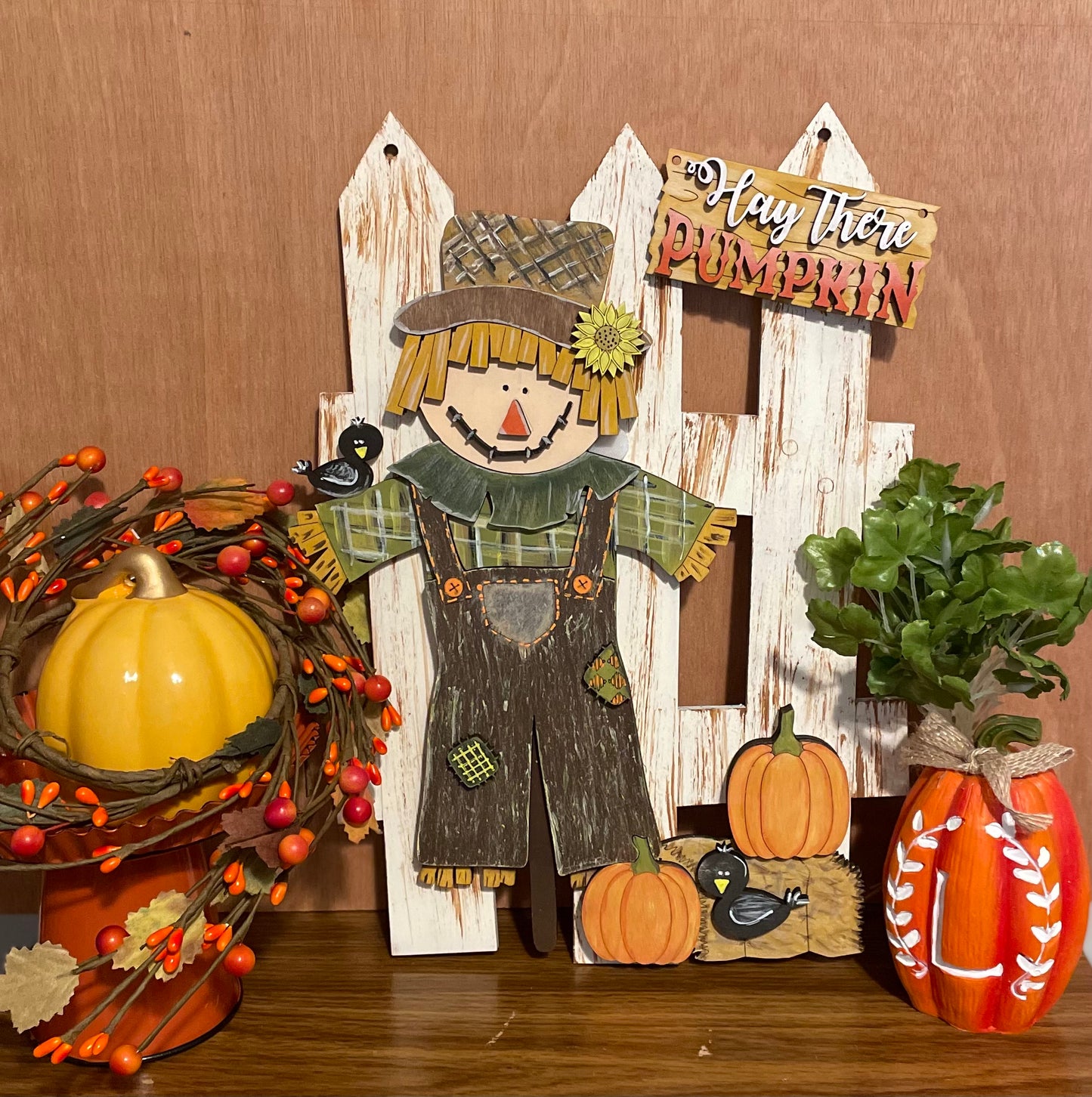 Interchangeable Fence Decor Scarecrow #2
