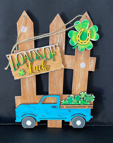 Interchangeable Fence Decor- Loads of Luck