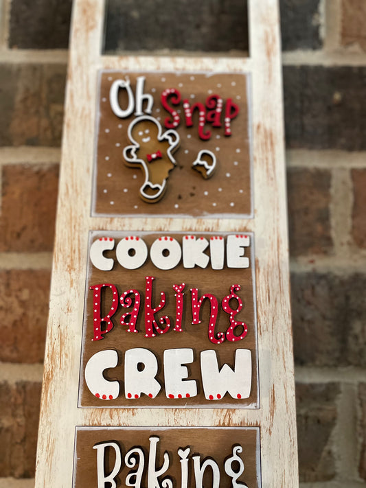 Interchangeable Leaning Ladder- Gingerbread