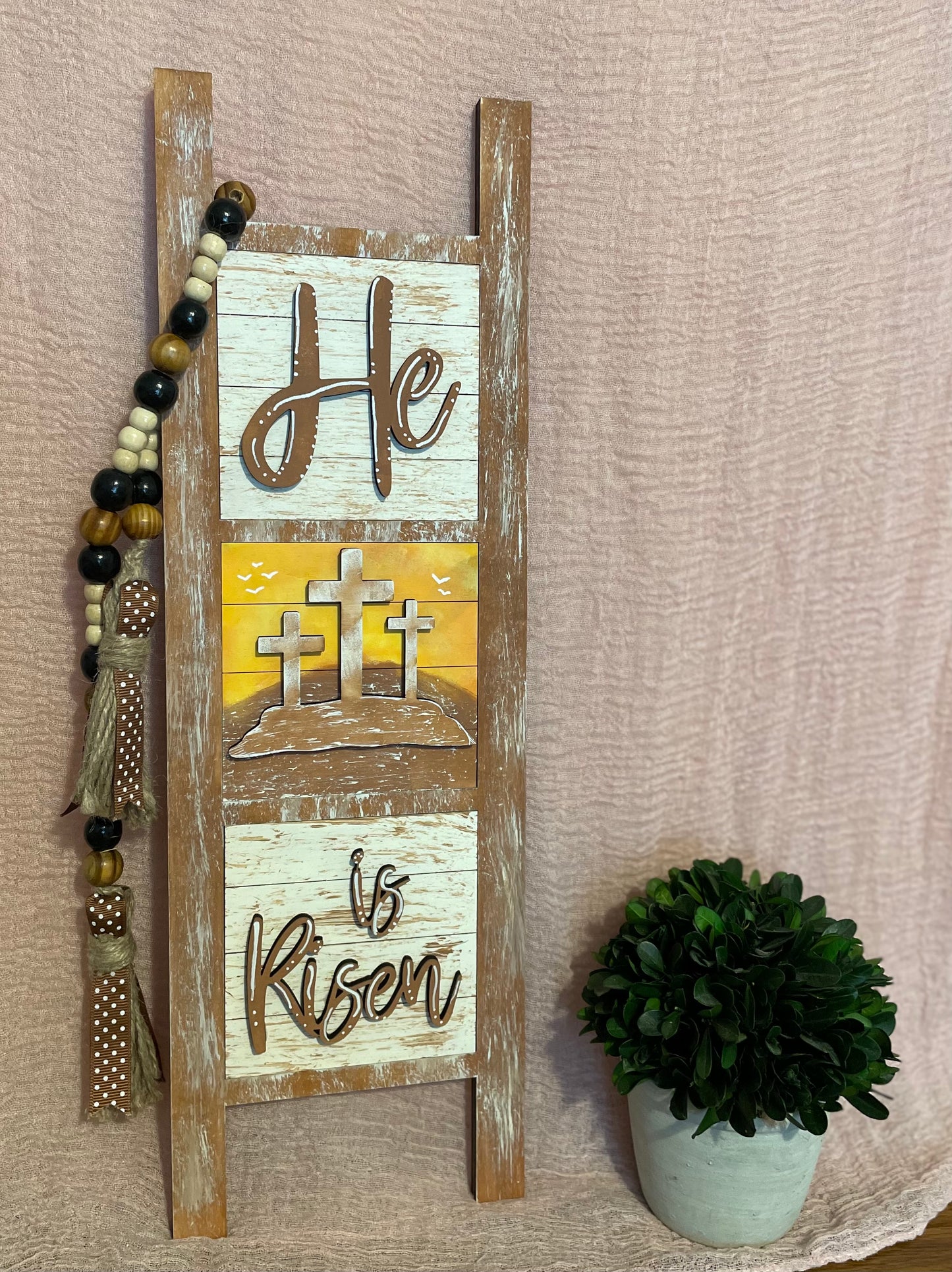 Interchangeable Leaning Ladder- He Is Risen