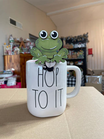 Mug Hugger- Frog with Fly