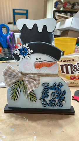 Snowman Shelf Sitter- Baby It's Cold Outside