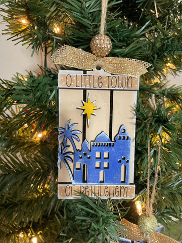 O Little Town of Bethlehem Pallet Ornament