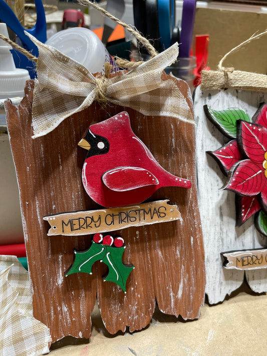 Plank Sign- Cardinal