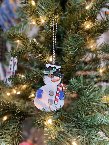 Ornaments- Small Top Hat Snowman (full body)