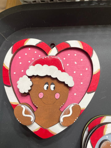 Heart Candy Cane Ornament