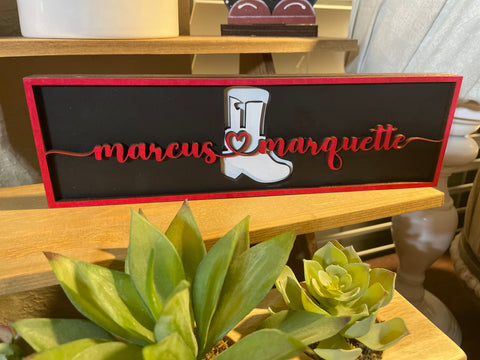 Marcus Marquettes Cut out Sign