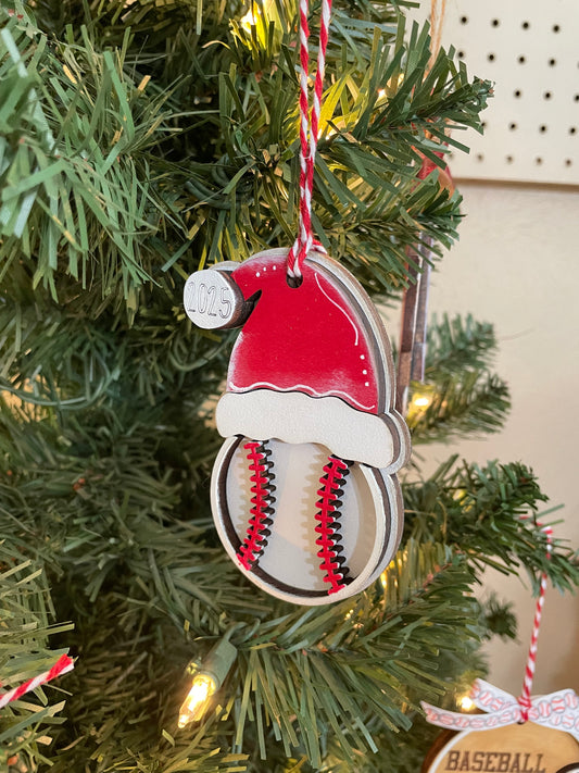 Baseball Santa Hat