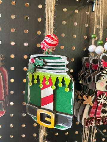 Jar Style Ornament- Elf