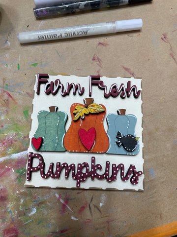 Farm Fresh Pumpkins Small Sign