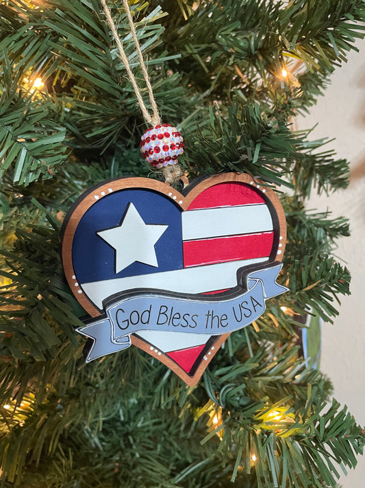 American Flag Heart