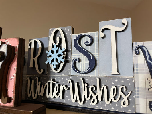 Frosty Wishes Block Sign