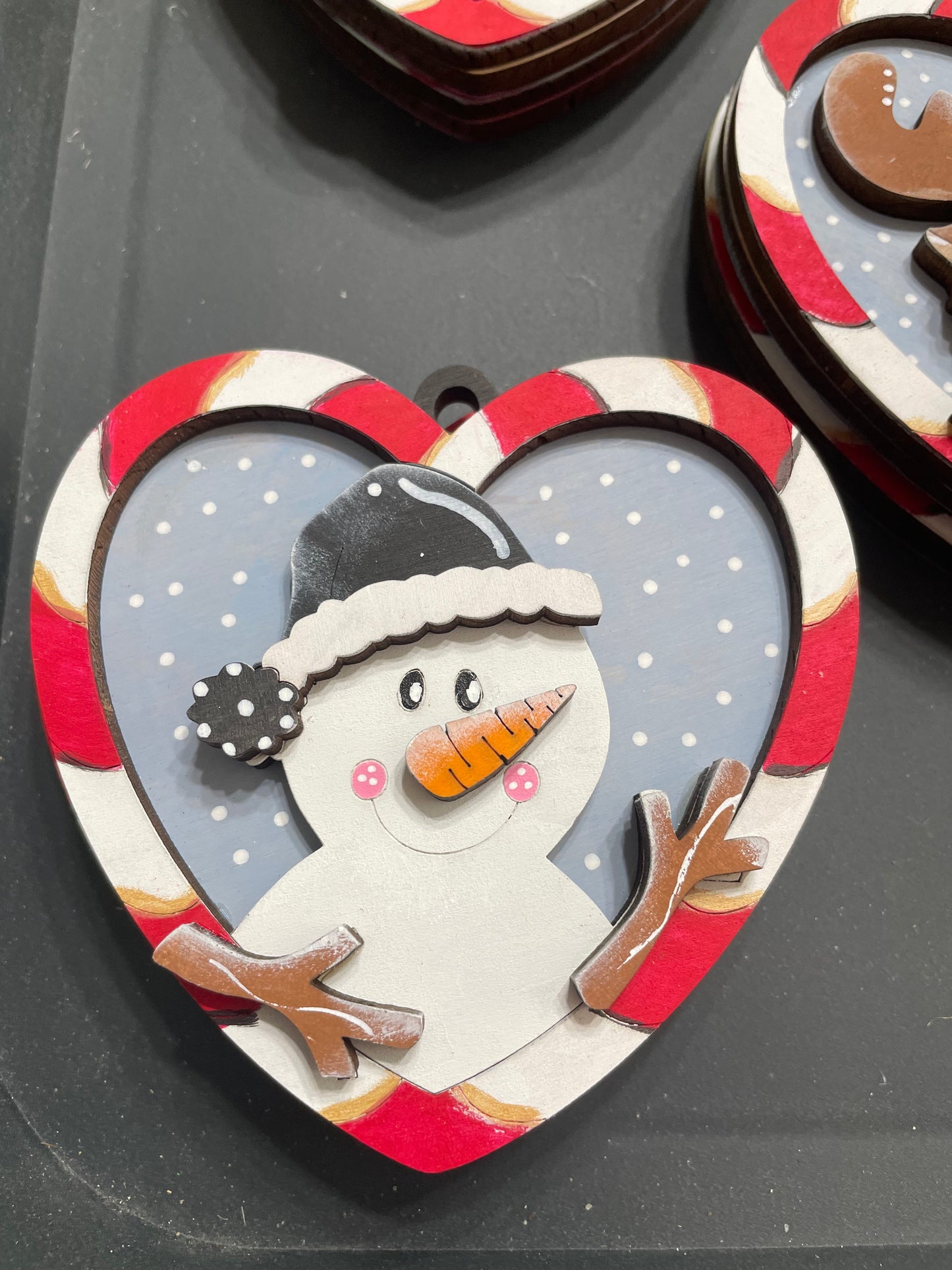 Heart Candy Cane Ornament