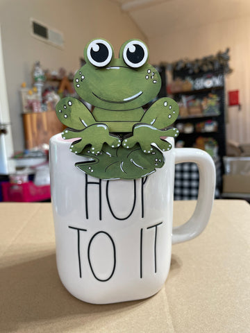 Mug Hugger- Frog with Lily Pad