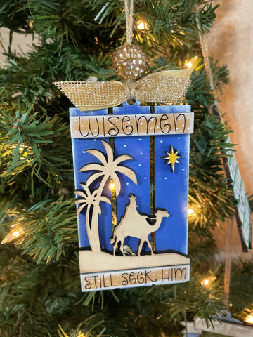 Wise Men Seek Him Pallet Ornament