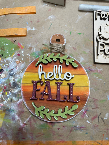 Hello Fall Decorative Cutting Board