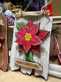 Plank Sign- Poinsettia