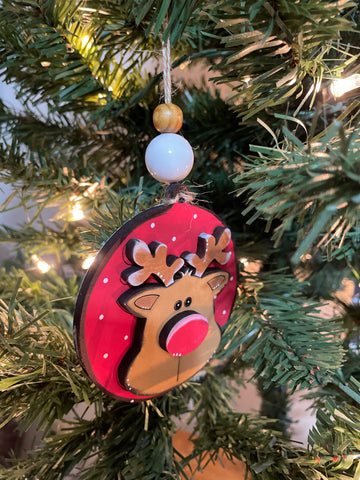 Ornament- Red Reindeer