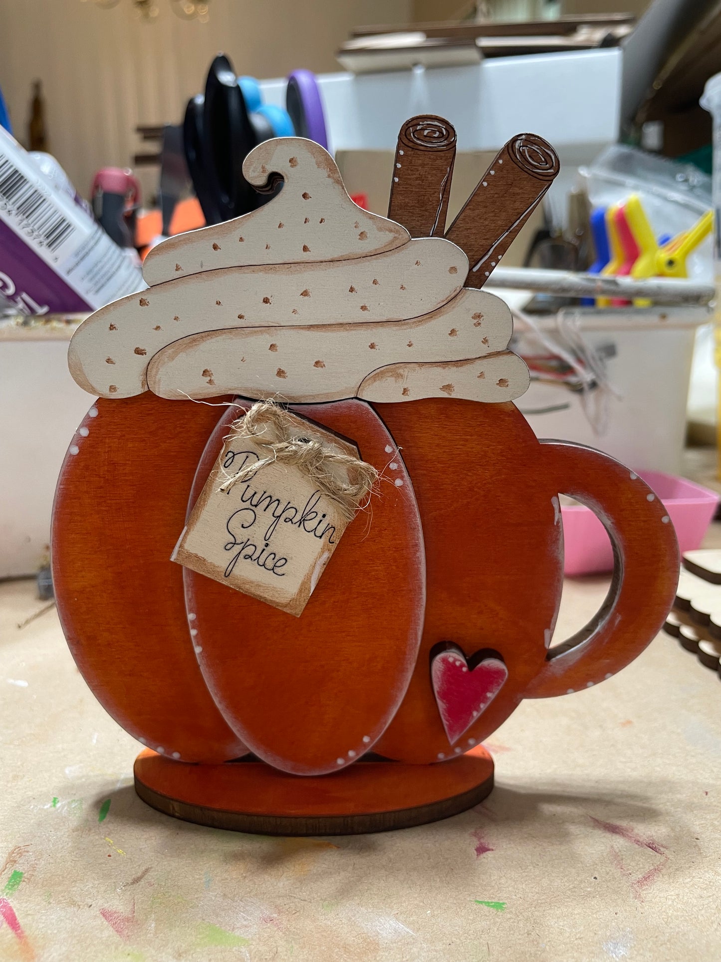 Pumpkin Spice Latte Shelf Sitter