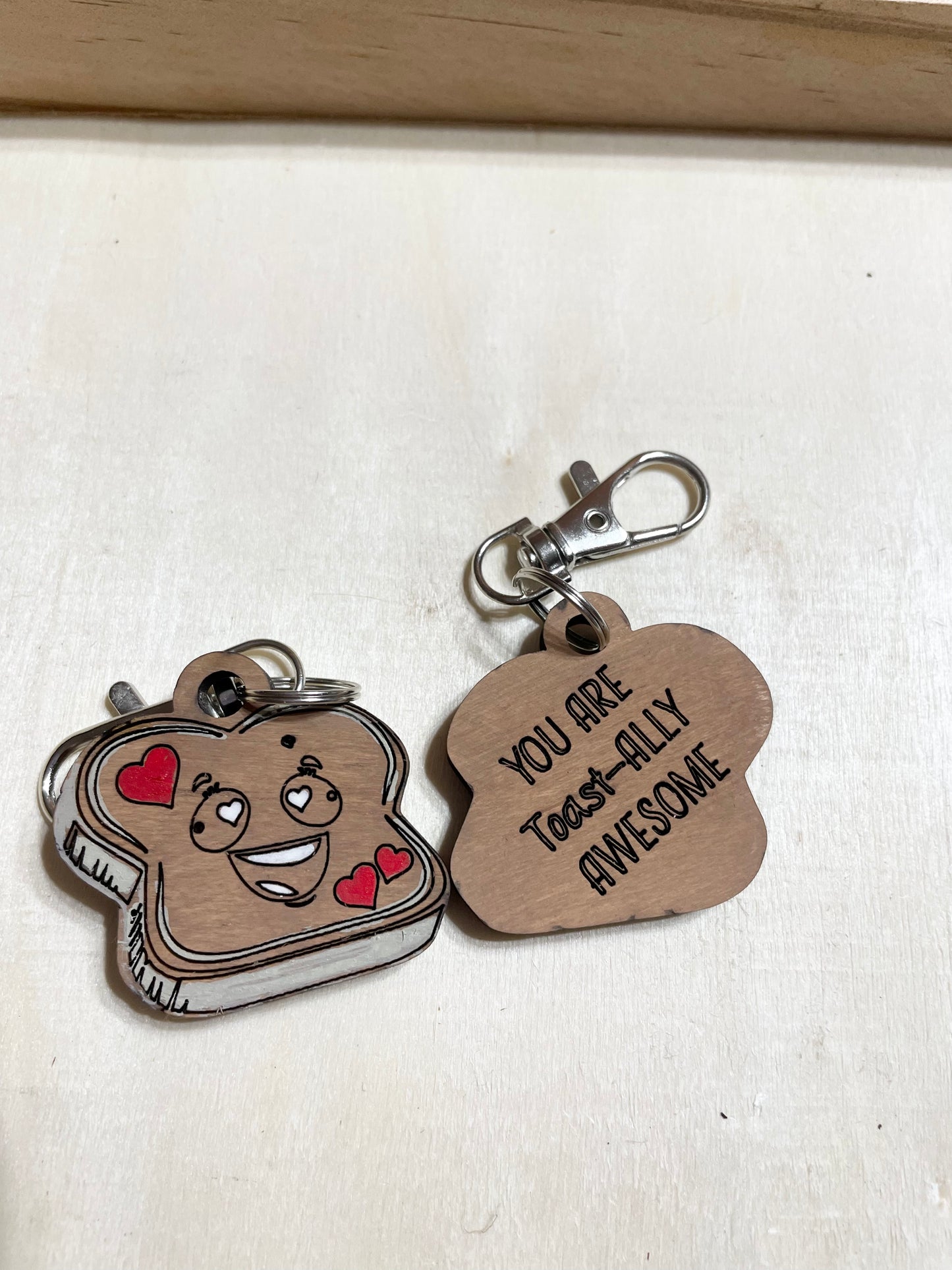 Pun-ny Keychains and Backpack Clips