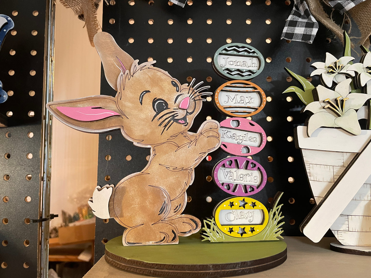 Bunny with Personalized Eggs