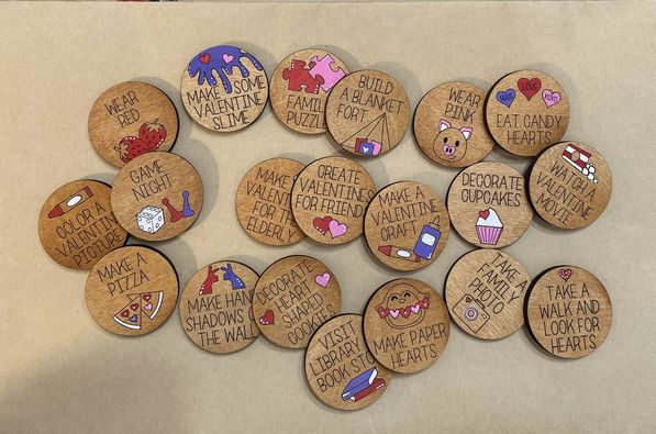 Valentines Family Night Coins