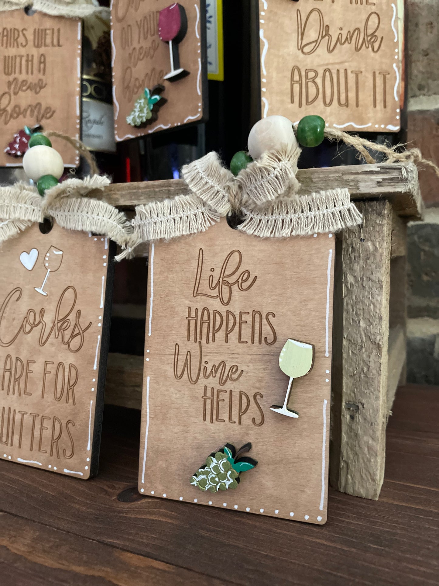 Wine Tags- Rounded design top