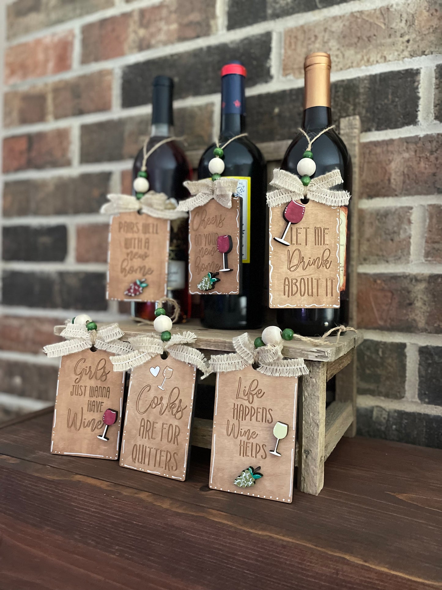 Wine Tags- Rounded design top