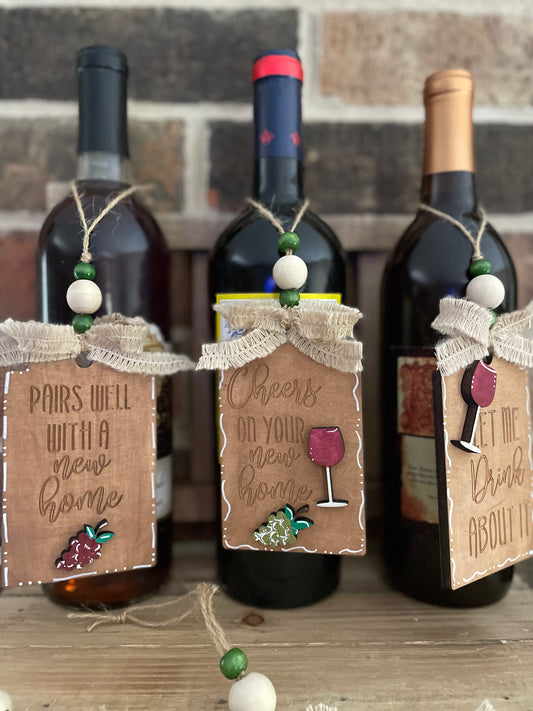 Wine Tags- Rounded design top