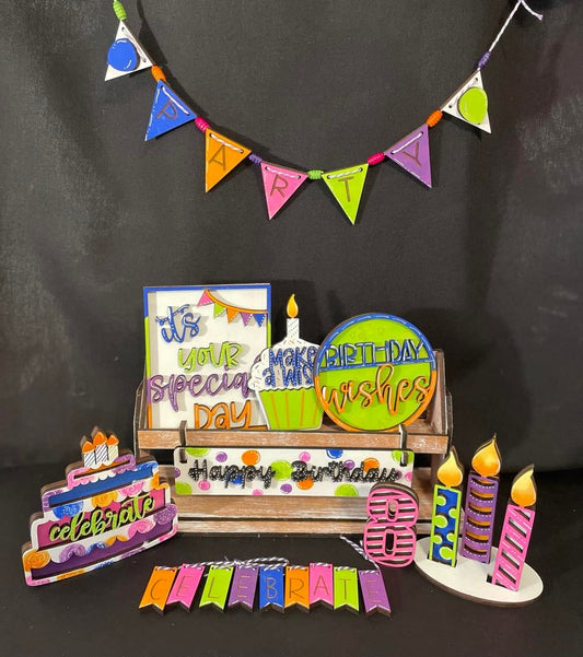 Tiered Tray Set- Birthday