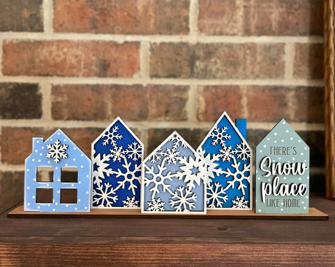 Mini Houses- Set of 5 Snow Place LIke Home