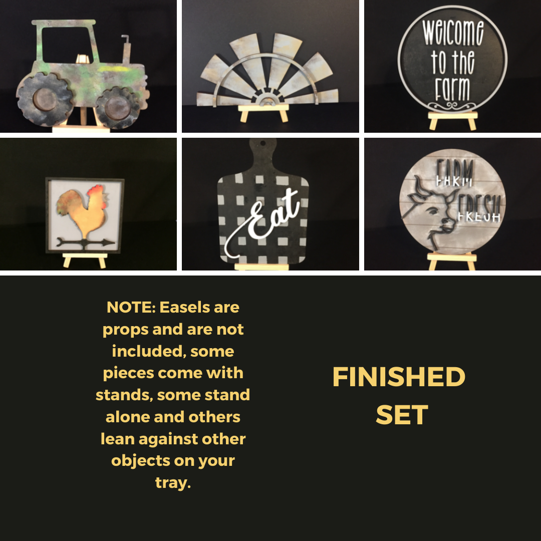Tiered Tray Set- Farm