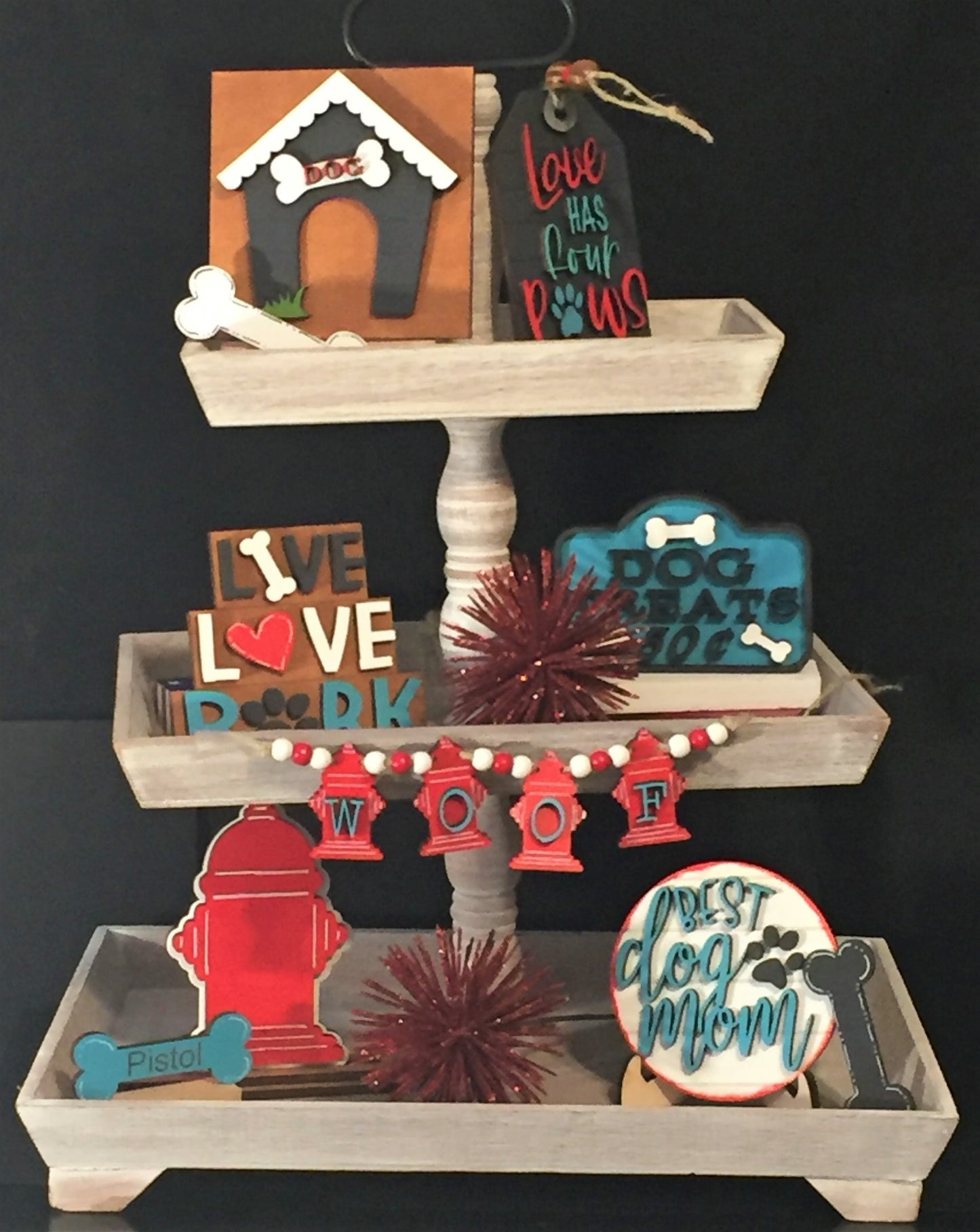 Tiered Tray Set- Dog