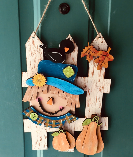 Interchangeable Fence Decor Scarecrow
