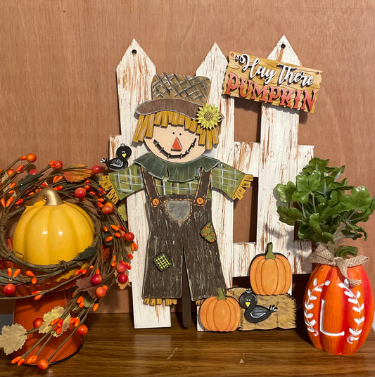 Interchangeable Fence Decor Scarecrow #2
