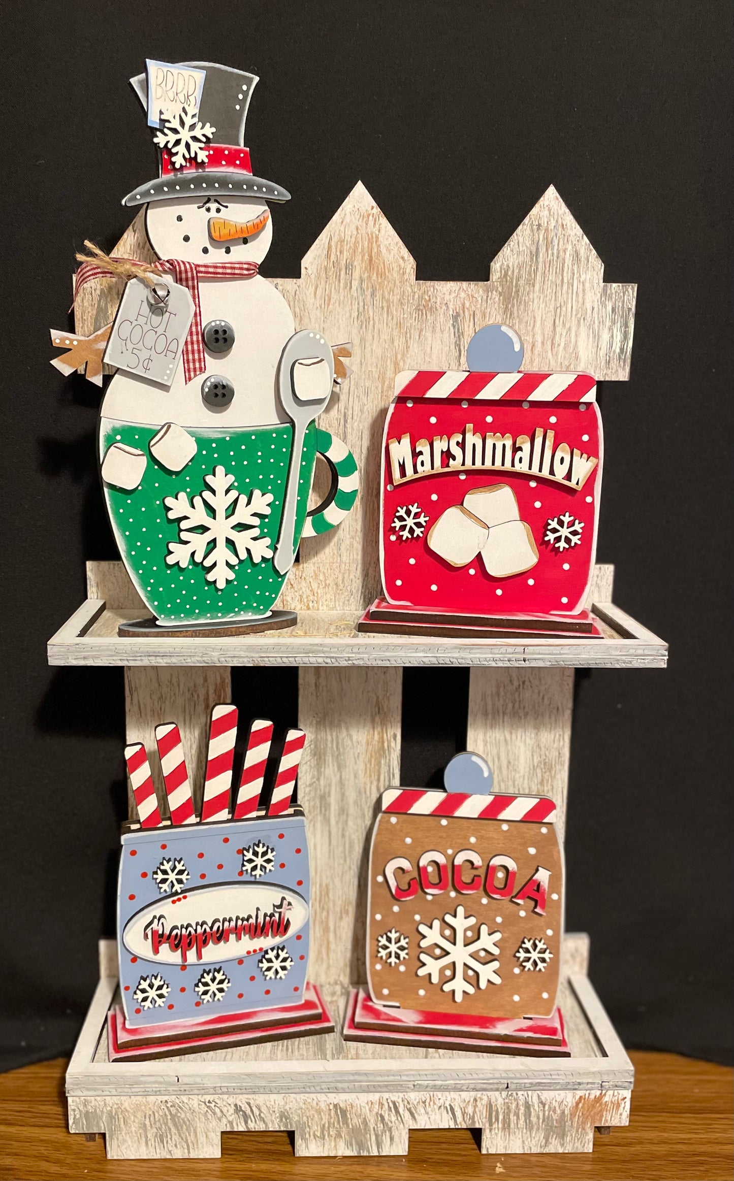 Picket Fence 2 tiered Shelf