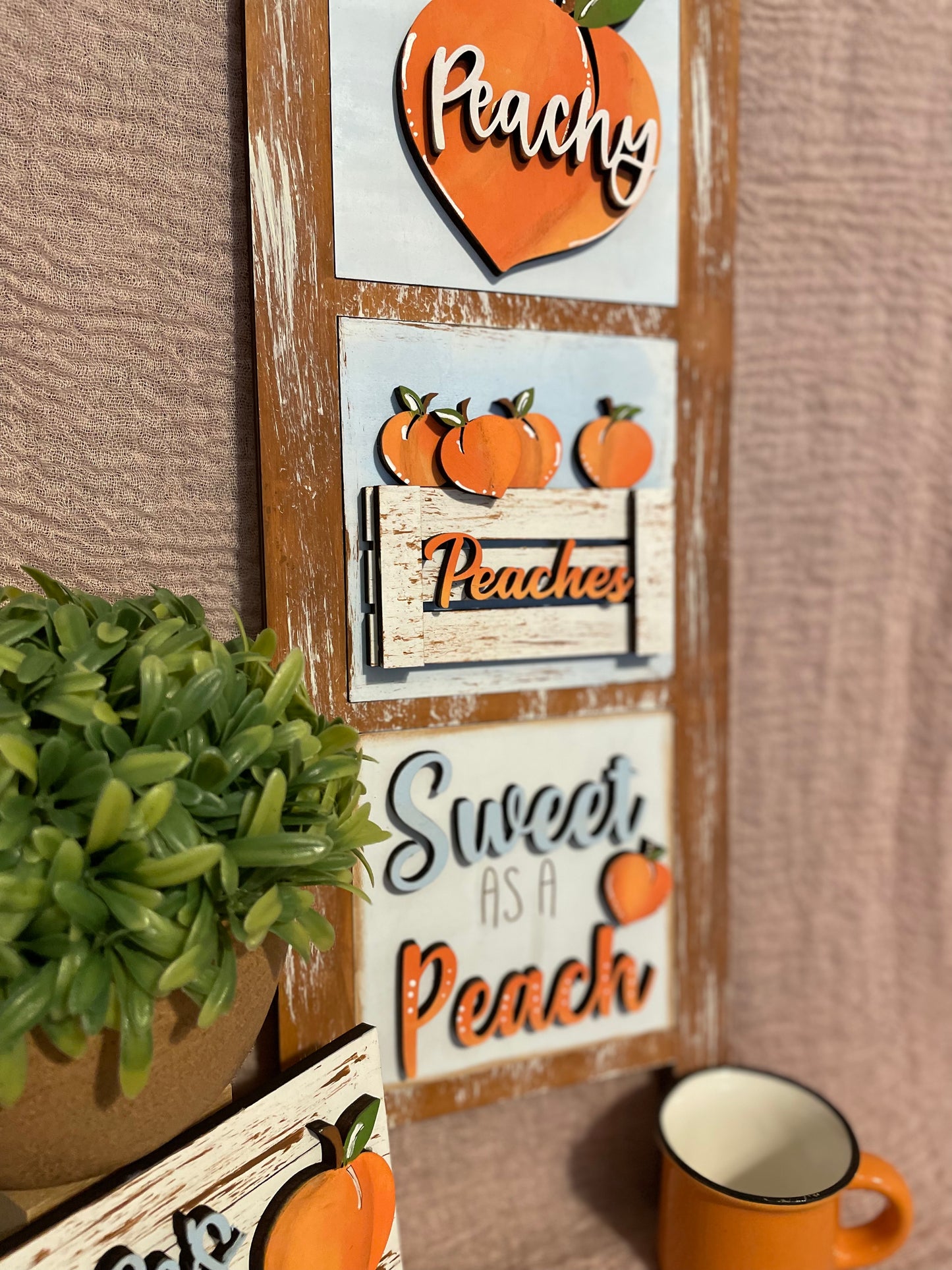 Interchangeable Leaning Ladder- Peaches