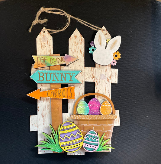 Interchangeable Fence Decor Easter Basket