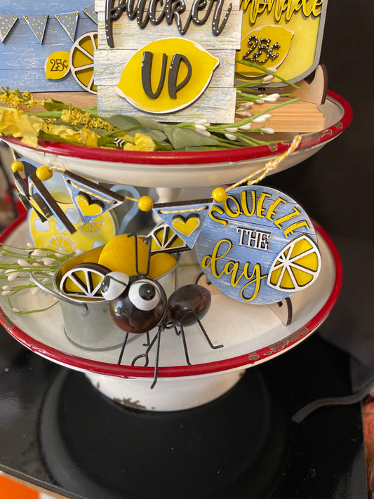 Tiered tray set- Lemonade Stand
