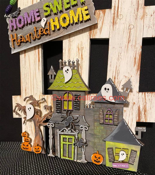 Interchangeable Fence Decor Haunted House