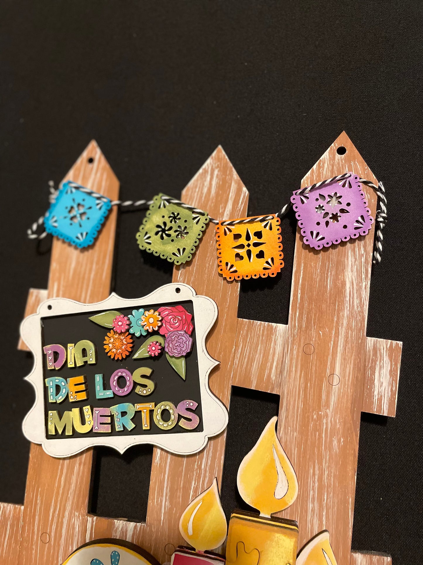 Interchangeable Fence Decor Dia de la Muertos