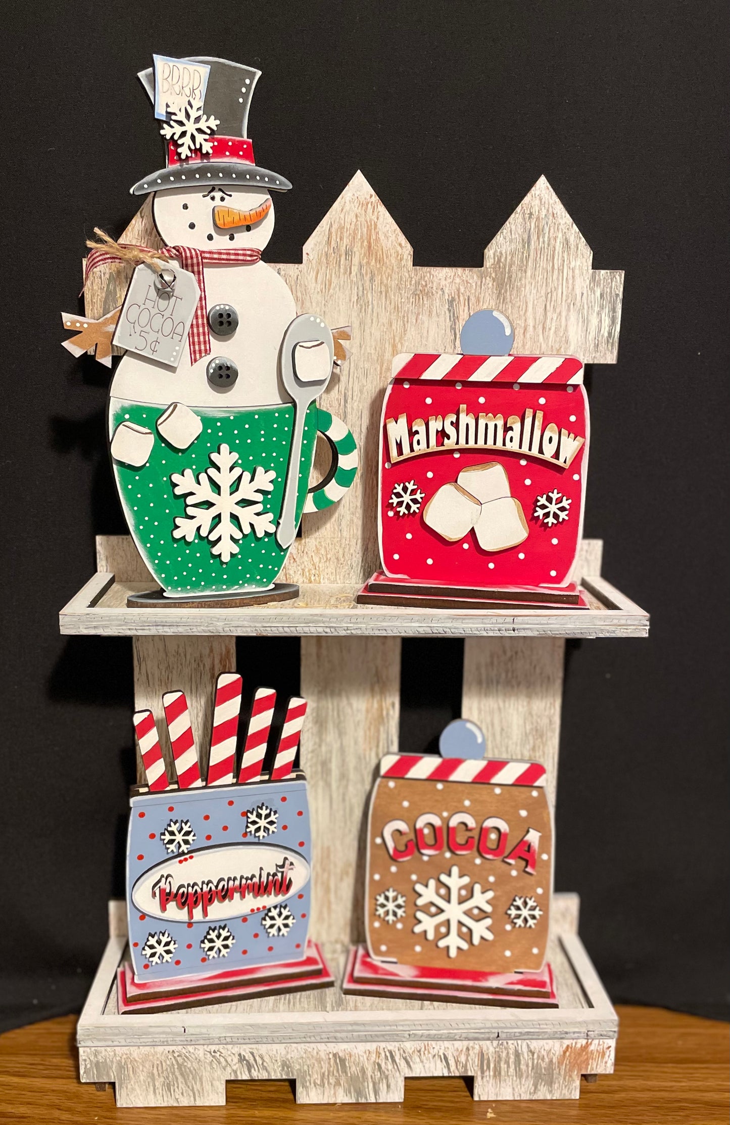Picket Fence 2 tiered Shelf
