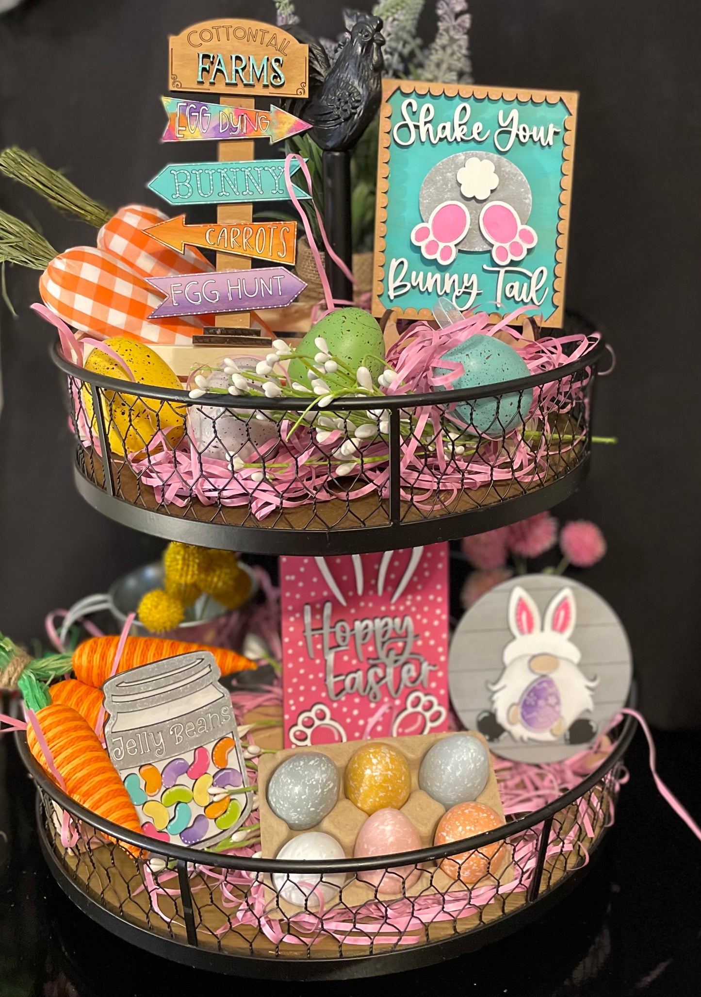 Tiered Tray Easter Bunny Set