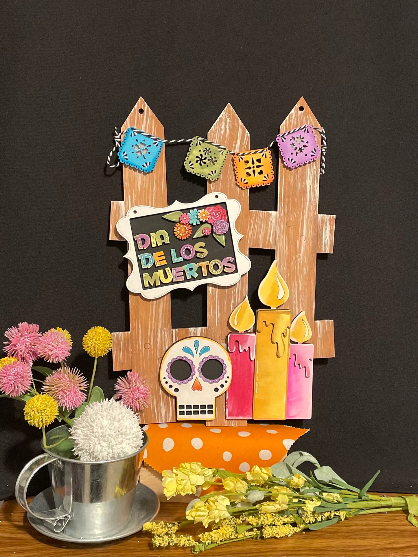 Interchangeable Fence Decor Dia de la Muertos