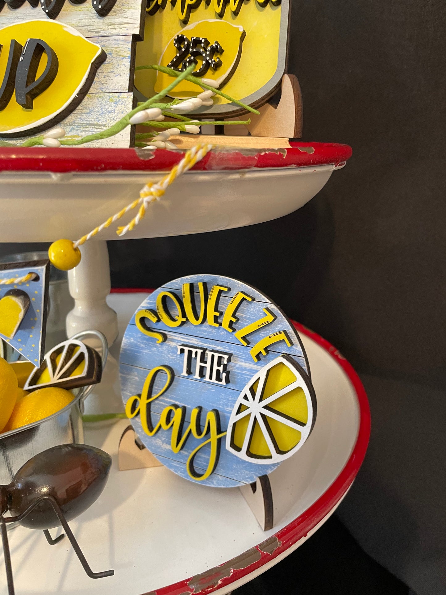 Tiered tray set- Lemonade Stand